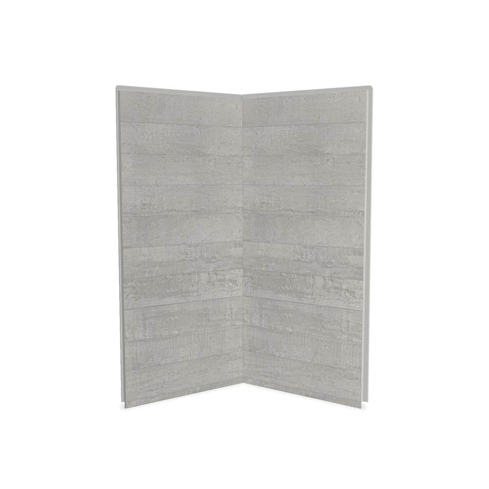 Maax - Utile 3636 Composite Direct-to-Stud Two-Piece Corner Shower Wall Kit in Factory Rough Vapor - Vapor