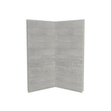 Maax - Utile 3636 Composite Direct-to-Stud Two-Piece Corner Shower Wall Kit in Factory Rough Vapor - Vapor