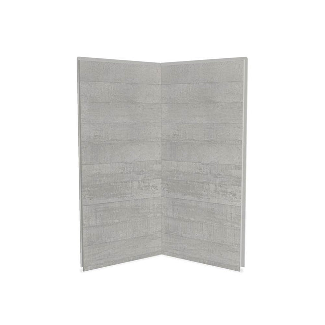 Maax - Utile 3636 Composite Direct-to-Stud Two-Piece Corner Shower Wall Kit in Factory Rough Vapor - Vapor