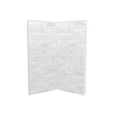 Maax - Utile 3636 Composite Direct-to-Stud Two-Piece Corner Shower Wall Kit in Marble Carrara - Carrara