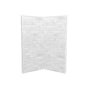 Maax - Utile 3636 Composite Direct-to-Stud Two-Piece Corner Shower Wall Kit in Marble Carrara - Carrara