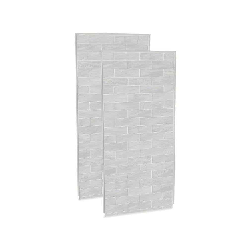 Utile 3636 Composite Direct-to-Stud Two-Piece Corner Shower Wall Kit in Organik Permafrost