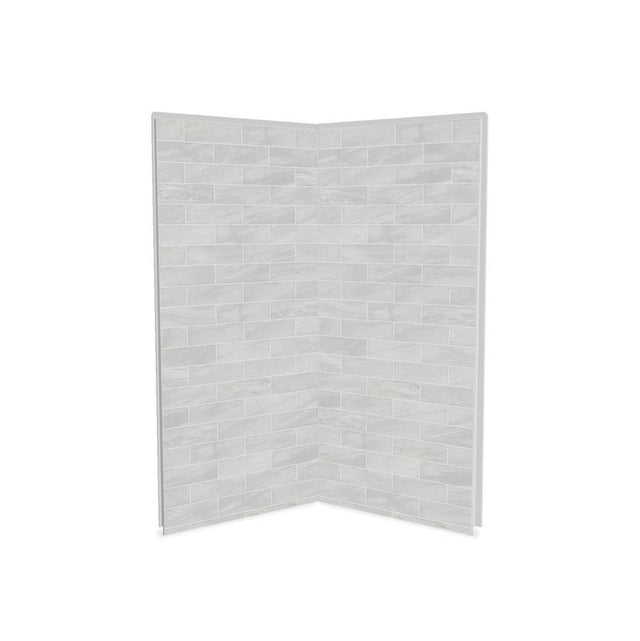 Maax - Utile 3636 Composite Direct-to-Stud Two-Piece Corner Shower Wall Kit in Organik Permafrost - Permafrost