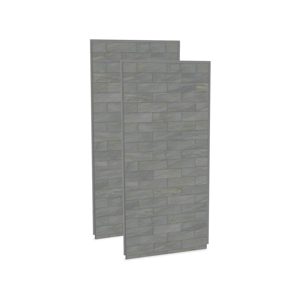 Utile 3636 Composite Direct-to-Stud Two-Piece Corner Shower Wall Kit in Organik Clay