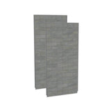 Utile 3636 Composite Direct-to-Stud Two-Piece Corner Shower Wall Kit in Organik Clay