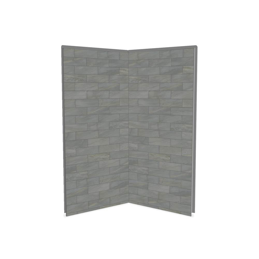 Maax - Utile 3636 Composite Direct-to-Stud Two-Piece Corner Shower Wall Kit in Organik Clay - Clay