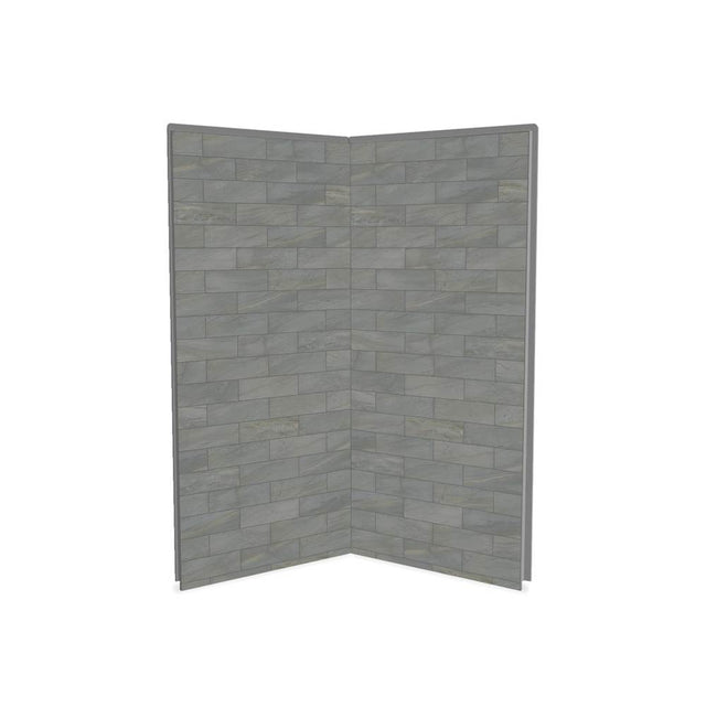 Maax - Utile 3636 Composite Direct-to-Stud Two-Piece Corner Shower Wall Kit in Organik Clay - Clay