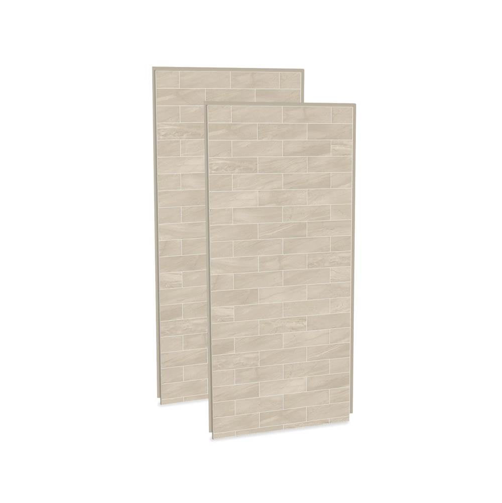 Utile 3636 Composite Direct-to-Stud Two-Piece Corner Shower Wall Kit in Organik Loam