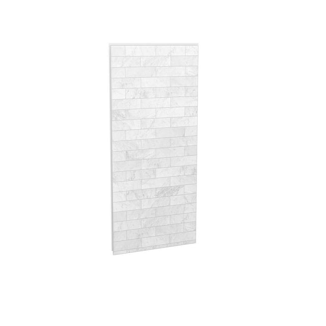 Maax - Utile 36 in. Composite Direct-to-Stud Back Wall in Marble Carrara - Carrara