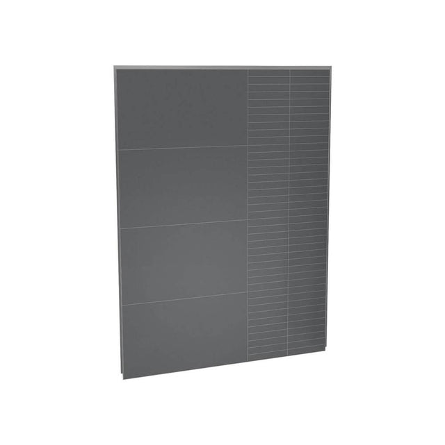 Maax - Utile 60 in. Composite Direct-to-Stud Back Wall in Erosion Charcoal - Charcoal