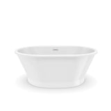 Brioso 6042 AcrylX Freestanding Center Drain Bathtub in White with White Skirt