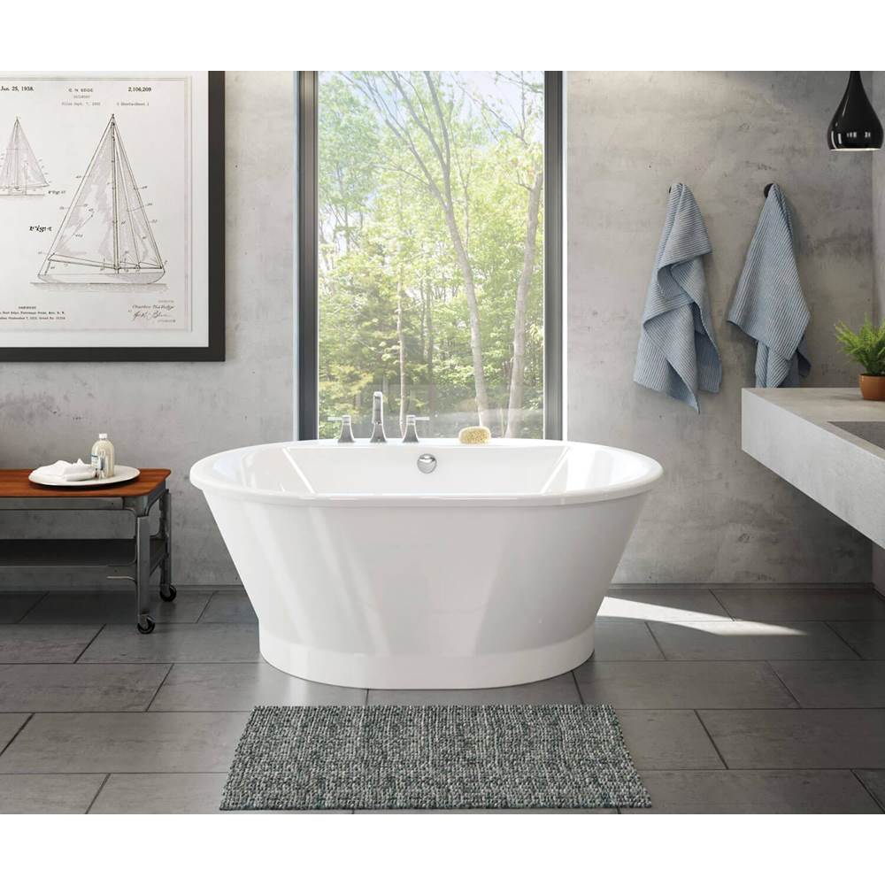 Maax - Brioso 6042 AcrylX Freestanding Center Drain Bathtub in White with White Skirt - White