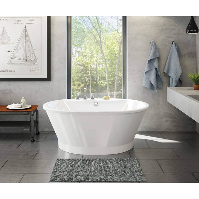 Maax - Brioso 6042 AcrylX Freestanding Center Drain Bathtub in White with White Skirt - White