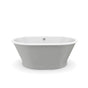 Maax - Brioso 6042 AcrylX Freestanding Center Drain Bathtub in White with Sterling Silver Skirt - Sterling Silver