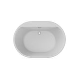Brioso 6042 AcrylX Freestanding Center Drain Bathtub in White with Sterling Silver Skirt