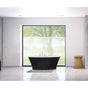 Maax - Brioso 6042 AcrylX Freestanding Center Drain Bathtub in White with Black Skirt - Black