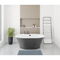 Maax - Brioso 6042 AcrylX Freestanding Center Drain Bathtub in White with Thundey Grey Skirt - Thunder Gray
