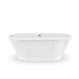 Brioso 6636 AcrylX Freestanding Center Drain Bathtub in White with White Skirt