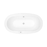 Jazz F 66 x 36 Acrylic Freestanding Center Drain Aerofeel Bathtub in White with White Skirt
