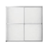 Polar 54-59.5 x 57 in. Bypass Tub Door for Alcove Installation with Raindrop glass in Chrome