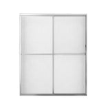 Polar 54-59.5 x 68 in. Bypass Shower Door for Alcove Installation with Raindrop glass in Chrome