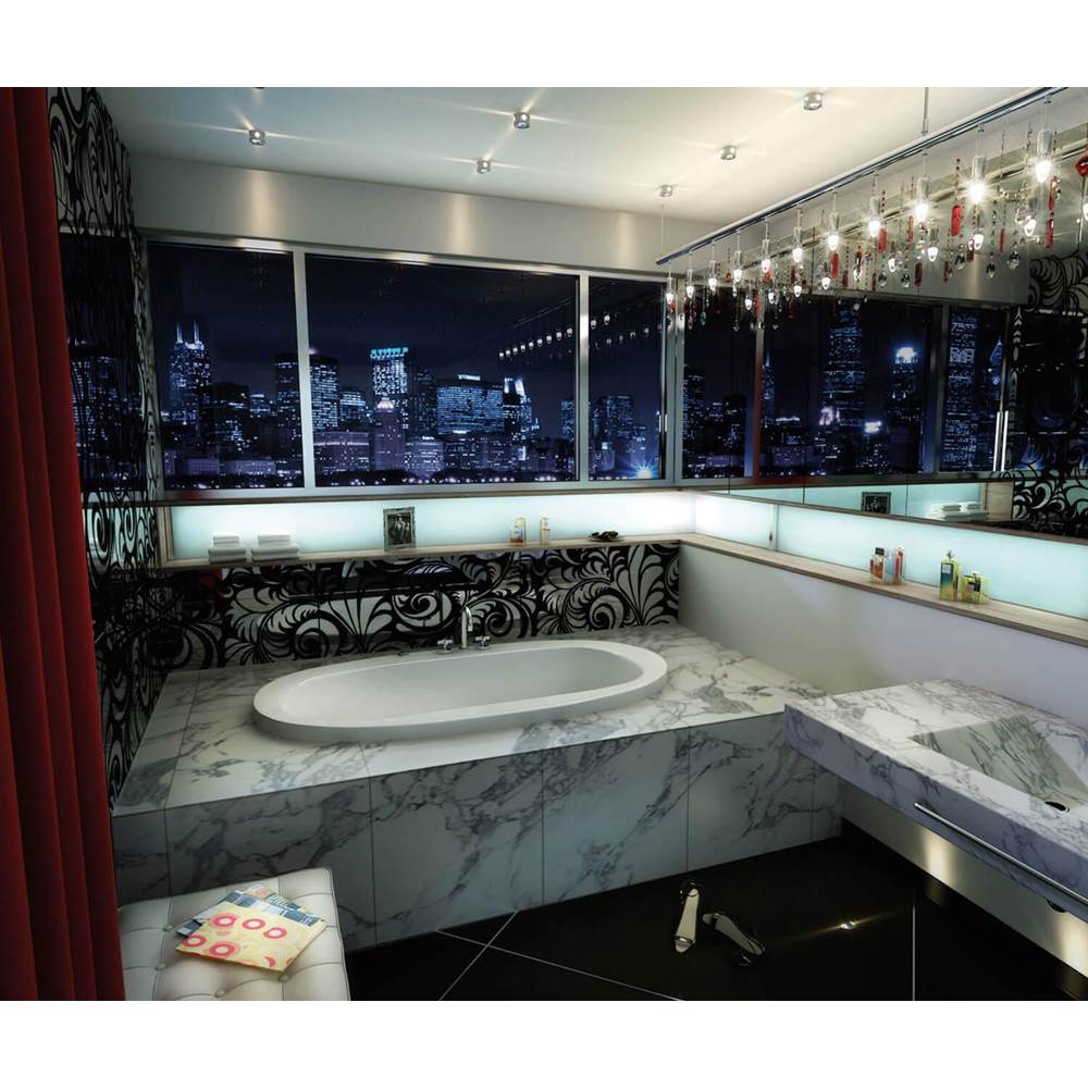 Jazz 66 x 36 Acrylic Drop-in Center Drain Bathtub in White
