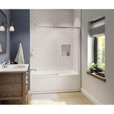 Exhibit 6030 IFS AFR Acrylic Alcove Left-Hand Drain Bathtub in White