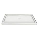 Rectangular Base 4836 3 in. Acrylic Alcove Shower Base with Center Drain in White