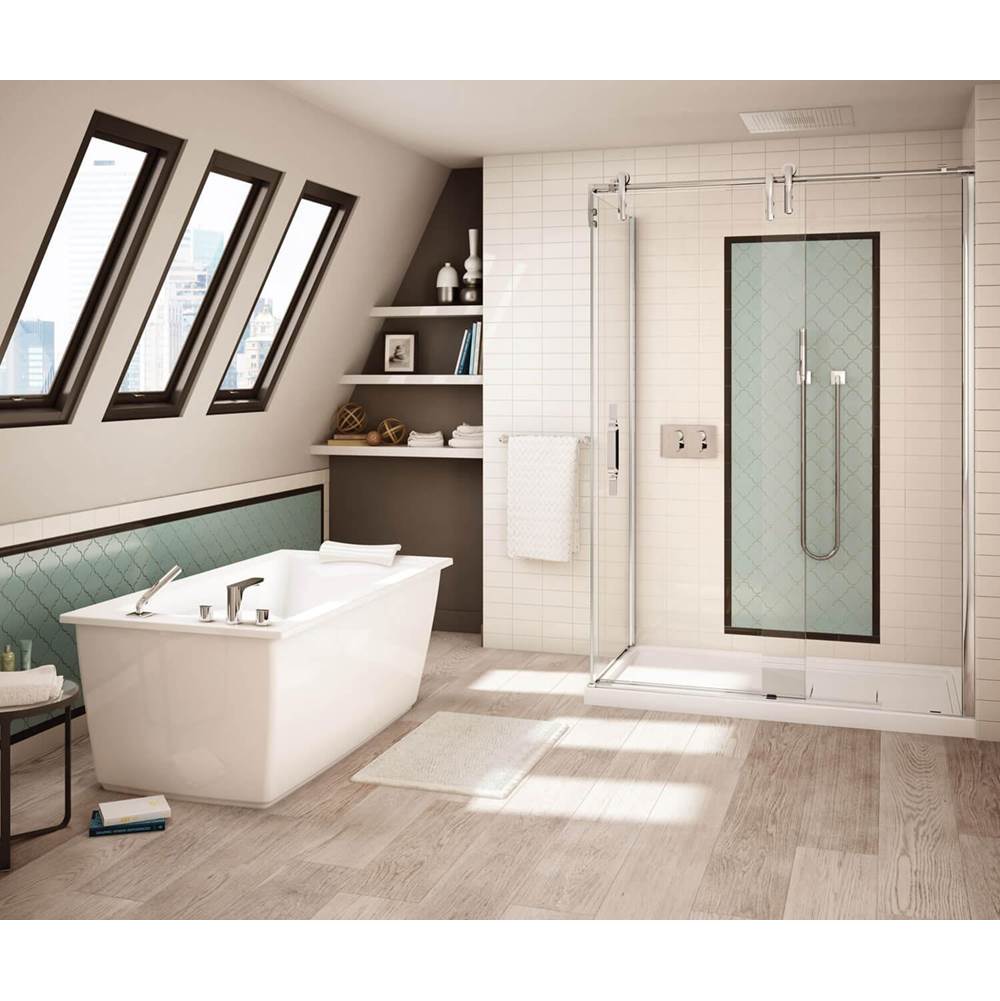 Maax - Optik 6032 F Acrylic Freestanding End Drain Bathtub in White with White Skirt - White