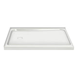 Rectangular Base 6036 3 in. Acrylic Corner Left or Right Shower Base with Left-Hand Drain in White