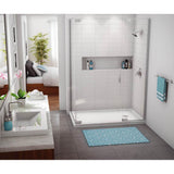 Rectangular Base 6036 3 in. Acrylic Corner Left or Right Shower Base with Left-Hand Drain in White