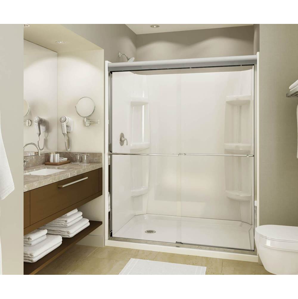 Maax - Rectangular Base 6036 3 in. Acrylic Alcove Shower Base with Left-Hand Drain in White - White