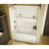 TSEA Plus 60 x 32 AcrylX Alcove Left-Hand Drain One-Piece Whirlpool Tub Shower in White