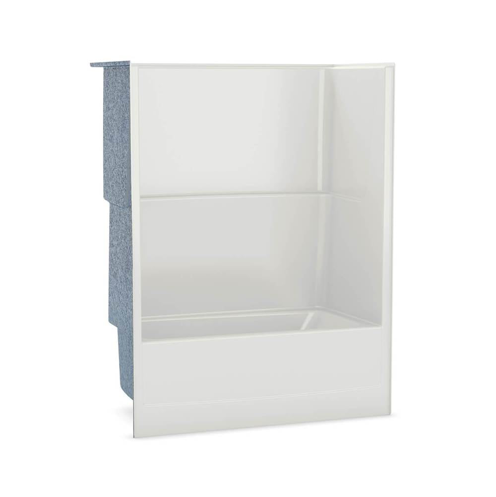 TSEA Plus 60 x 32 AcrylX Alcove Left-Hand Drain One-Piece Whirlpool Tub Shower in White