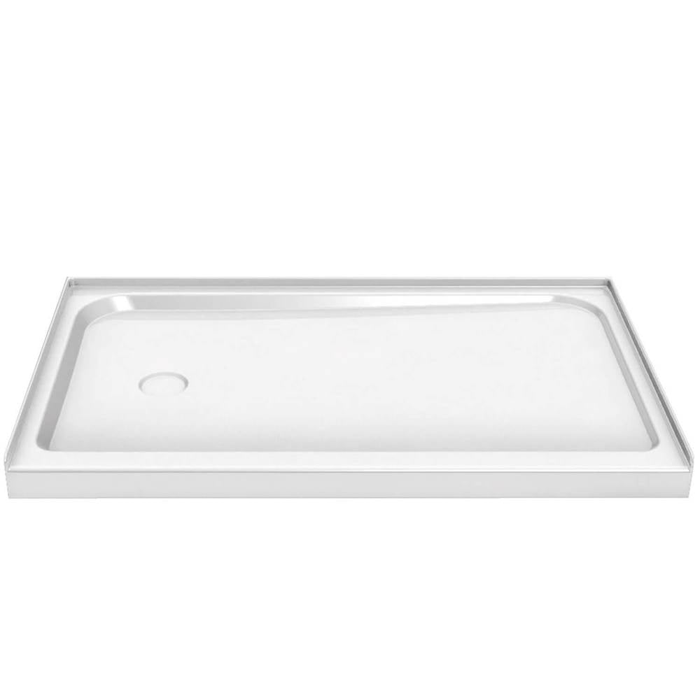 Rectangular Base 6032 3 in. Acrylic Alcove Shower Base with Left-Hand Drain in White