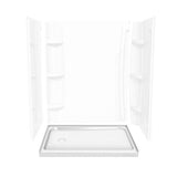 Rectangular Base 6032 3 in. Acrylic Alcove Shower Base with Left-Hand Drain in White