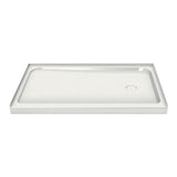 Rectangular Base 6032 3 in. Acrylic Alcove Shower Base with Left-Hand Drain in White
