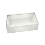 Rubix 6632 Acrylic Alcove Left-Hand Drain Bathtub in White