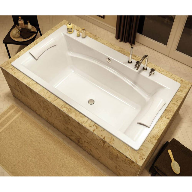 Maax - Optik C 66 x 36 Acrylic Drop-in Center Drain Aerofeel Bathtub in White - White