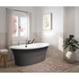 Maax - Ella Sleek 66 x 36 Acrylic Freestanding Center Drain Bathtub in White with Thunder Grey Skirt - Thunder Gray