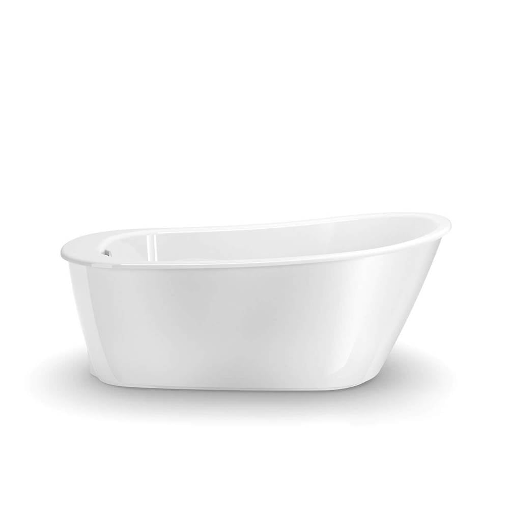 Sax 6032 AcrylX Freestanding End Drain Bathtub in White with White Skirt