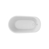 Sax 6032 AcrylX Freestanding End Drain Bathtub in White with White Skirt