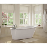 Maax - Sax 6032 AcrylX Freestanding End Drain Bathtub in White with White Skirt - White