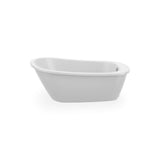Sax 6032 AcrylX Freestanding End Drain Bathtub in White with Sterling Silver Skirt