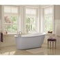 Maax - Sax 6032 AcrylX Freestanding End Drain Bathtub in White with Sterling Silver Skirt - Sterling Silver