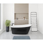 Maax - Sax 6032 AcrylX Freestanding End Drain Bathtub in White with Black Skirt - Black