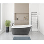 Maax - Sax 6032 AcrylX Freestanding End Drain Bathtub in White with Thundey Grey Skirt - Thunder Gray