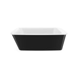 Lounge 6434 Acrylic Freestanding End Drain Bathtub in White with Black Skirt