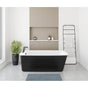 Maax - Lounge 6434 Acrylic Freestanding End Drain Bathtub in White with Black Skirt - Black