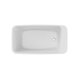 Lounge 6434 Acrylic Freestanding End Drain Bathtub in White with Thundey Grey Skirt